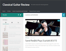 Tablet Screenshot of classicalguitarreview.com